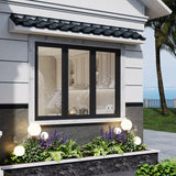 KaMic Elite-Fold 72" x 42" 3-Panel Aluminum Folding Window in Sleek Black with Hidden Hinges & Rollers, Right-to-Left Outward Folding Design - Model # SE-FW3PBK7242-RL