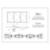 KaMic Elite-Fold 96" x 48" 3-Panel Aluminum Folding Window in Sleek White with Hidden Hinges & Rollers, Left-to-Right Outward Folding Design - Model # SE-FW3PWH9648-LR