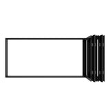 KaMic Elite-Fold 72" x 36" 4-Panel Aluminum Folding Window in Sleek Black with Hidden Hinges & Rollers, Left-to-Right Outward Folding Design - Model # SE-FW4PBK7236-LR