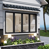 KaMic Elite-Fold 72" x 36" 4-Panel Aluminum Folding Window in Sleek Black with Hidden Hinges & Rollers, Right-to-Left Outward Folding Design - Model # SE-FW4PBK7236-RL