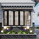 KaMic Elite-Fold 72" x 42" 4-Panel Aluminum Folding Window in Sleek Black with Hidden Hinges & Rollers, Right-to-Left Outward Folding Design - Model # SE-FW4PBK7242-RL