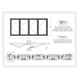 KaMic Elite-Fold 72" x 42" 4-Panel Aluminum Folding Window in Sleek Black with Hidden Hinges & Rollers, Right-to-Left Outward Folding Design - Model # SE-FW4PBK7242-RL