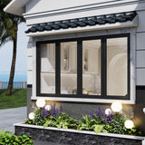 KaMic Elite-Fold 96" x 42" 4-Panel Aluminum Folding Window in Sleek Black with Hidden Hinges & Rollers, Left-to-Right Outward Folding Design - Model # SE-FW4PBK9642-LR