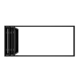KaMic Elite-Fold 96" x 48" 4-Panel Aluminum Folding Window in Sleek Black with Hidden Hinges & Rollers, Left-to-Right Outward Folding Design - Model # SE-FW4PBK9648-LR