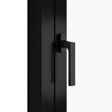 KaMic Elite-Fold 96" x 48" 4-Panel Aluminum Folding Window in Sleek Black with Hidden Hinges & Rollers, Right-to-Left Outward Folding Design - Model # SE-FW4PBK9648-RL