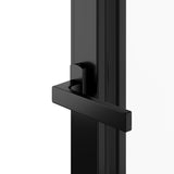 KaMic Elite-Fold 96" x 48" 4-Panel Aluminum Folding Window in Sleek Black with Hidden Hinges & Rollers, Right-to-Left Outward Folding Design - Model # SE-FW4PBK9648-RL