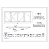 KaMic Elite-Fold 96" x 48" 4-Panel Aluminum Folding Window in Sleek White with Hidden Hinges & Rollers, Dual Open Outward Folding Design - Model # SE-FW4PWH9648-DO