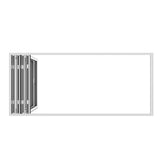 KaMic Elite-Fold 96" x 48" 4-Panel Aluminum Folding Window in Sleek White with Hidden Hinges & Rollers, Left-to-Right Outward Folding Design - Model # SE-FW4PWH9648-LR