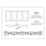 KaMic Elite-Fold 96" x 48" 4-Panel Aluminum Folding Window in Sleek White with Hidden Hinges & Rollers, Right-to-Left Outward Folding Design - Model # SE-FW4PWH9648-RL
